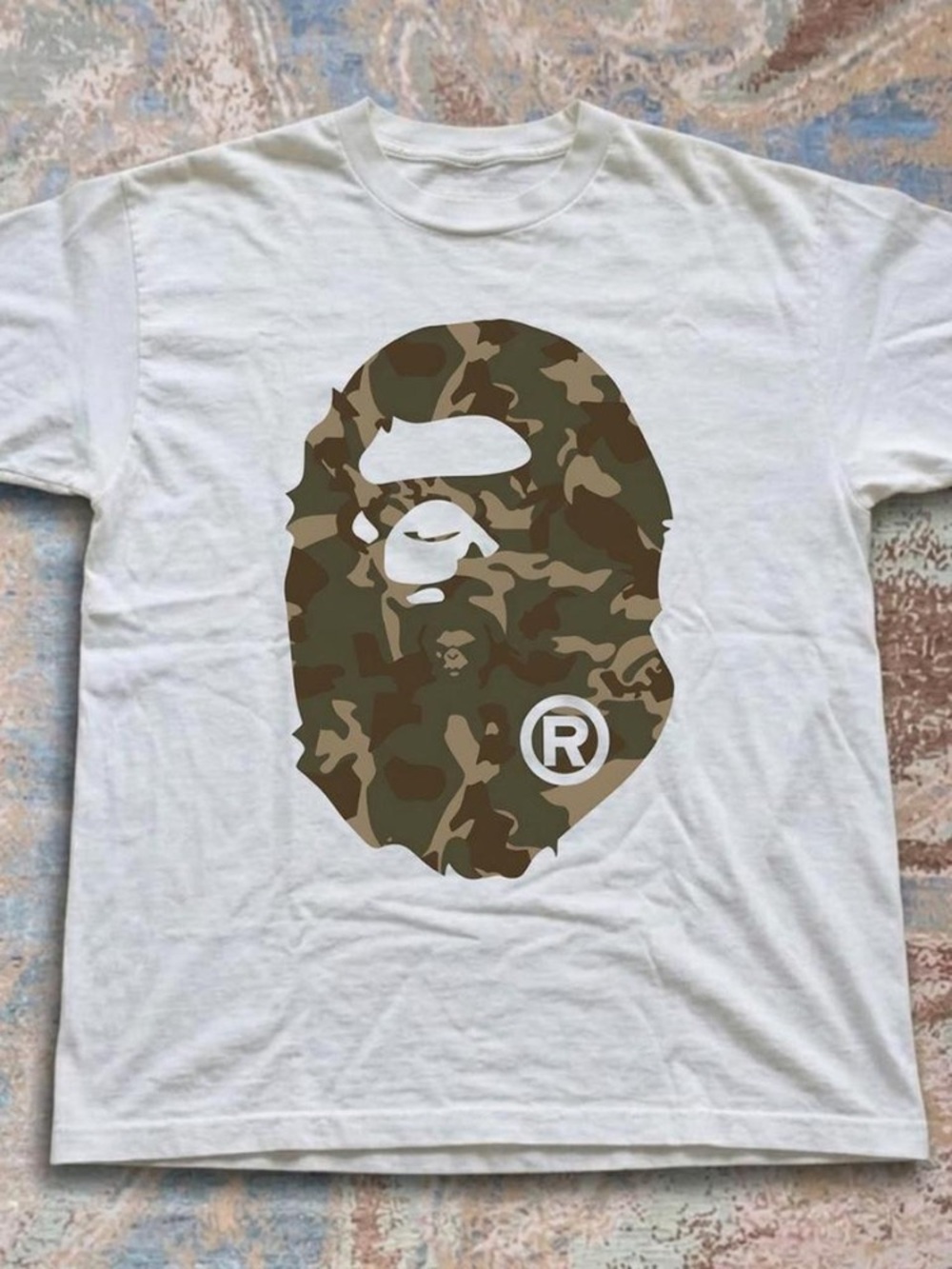 Camouflage Graphic Tee - White